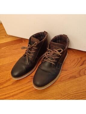 Alpine Design Brown WP Oiled Leather Mid-Cut Casual Chukka Boots Size 11